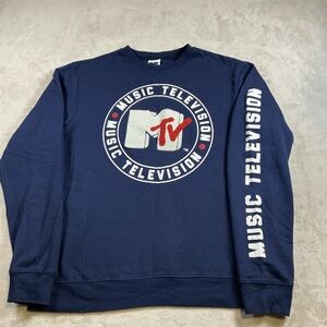 MTV Sweatshirt Music Television Pullover Small Crewneck Retro 80s 90s Style